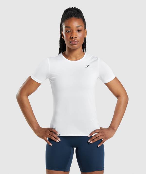 Damske Tricka Gymshark Training Biele | VZ5849021